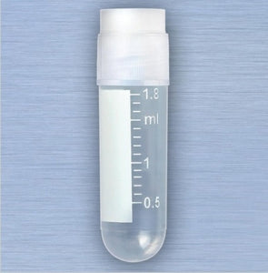 Globe Scientific External Threads Cryo Vials - Self-Standing Cryogenic Vial with Extended Thread, Round Bottom, 2 mL - 3011