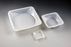 Globe Scientific Square Plastic Anti-Static Weighing Dishes - Square Polystyrene Antistatic Weighing Dish, 330 mL - 3622