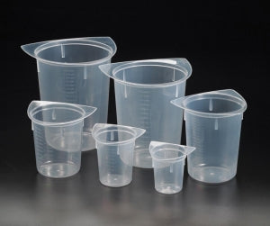 Globe Scientific Polypropylene Tri-Corner Plastic Beaker - BEAKER, 3-CORNER, PP, 400 ML, 100/CS - 3633