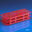 Globe Scientific Snap-N-Rack Test Tube Racks - RACK, TUBE, 12&13MM, 90 PLACE, PP, RED, EA - 456410