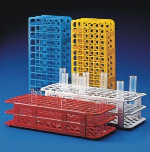 Globe Scientific Snap-N-Rack Test Tube Racks - RACK, TUBE, 16/17MM, 60-PLACE, PP, WHITE, EA - 456503