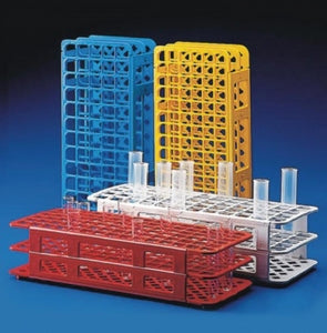 Globe Scientific Snap-N-Rack Test Tube Racks - RACK, TUBE, 16/17MM, 60-PLACE, PP, YELLOW, EA - 456506