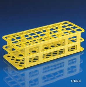 Globe Scientific Snap-N-Racks - RACK, TUBE, 20/21MM, 40-PLACE, PP, YELLOW, EA - 456606