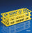 Globe Scientific Snap-N-Racks - RACK, TUBE, 20/21MM, 40-PLACE, PP, YELLOW, EA - 456606