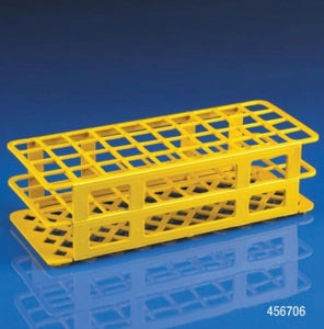 Globe Scientific 40 Place Snap-N-Rack Tube Racks - RACK, TUBE, 25MM, 40-PLACE, PP, YELLOW, EA - 456706