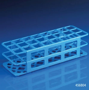 Globe Scientific Snap-N-Rack Test Tube Racks - TUBE RACK, 30MM, PP, BLUE, 24-PLACE - 456804