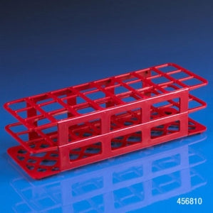 Globe Scientific Snap-N-Rack Test Tube Racks - TUBE RACK, 30MM, PP, RED, 24-PLACE - 456810