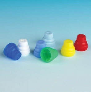 Globe Scientific Universal Plug Stopper - CAP, PLUG, MULTI-FIT, BLUE, 10, 12, 13, 16MM - 5529DB