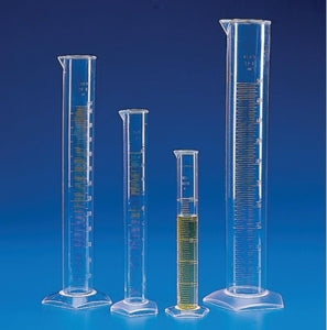 Globe Scientific Polymethylpentene Graduated Cylinders - Molded Graduated Cylinder, Polymethylpentene, 10 mL, 10/Case - 601570