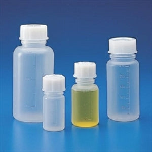 Globe Scientific LDPE Flexible Square WM Bottles - Wide Mouth Bottle, Round, Polypropylene, 2, 000 mL - 601631