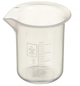 Globe Scientific Polypropylene Graduated Beaker - BEAKER, PP, MOLDED GRADUATION, 25ML, 20/CS - 601801