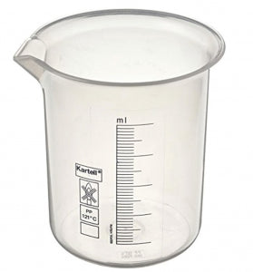 Globe Scientific Polypropylene Graduated Beaker - BEAKER, PP, PRINTED GRADUATION, 500ML, 12/CS - 601825