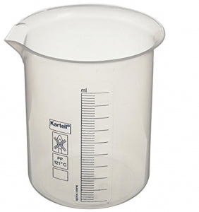 Globe Scientific Polypropylene Graduated Beaker - BEAKER, PP, PRINTED GRADUATION, 1000ML, 4/CS - 601826