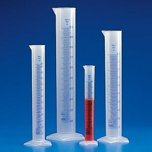 Globe Scientific Polypropylene Graduated Cylinders - Printed Graduated Cylinder, Polypropylene, 100 mL, Each - 602563-1