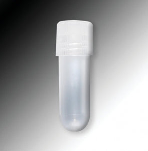 Globe Scientific PP Non-Graduated Sample Tube - Polypropylene Sample Tube with External Threads and Round Bottom, 2 mL - 6031