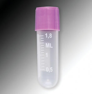 Globe Scientific PP Graduated Sample Tube - Graduated Polypropylene Sample Tube with External Threads and Round Bottom, 2 mL - 6051