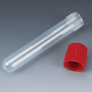 Globe Scientific Tubes with Screw Cap - TEST TUBE, RED SCREW CAP, 12X75MM, (5ML) - 6148R