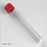 Globe Scientific Polystyrene 16 x 120mm Test Tubes - Polystyrene Test Tube with Attached Red Screw Cap, 16 x 120 mm, 15 mL, Sterile - 6156