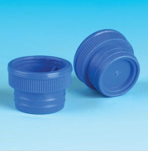 Globe Scientific Flanged Plug Test Tube Caps - Flange Cap 15 mL Centrifuge Tube, Natural - 6263C