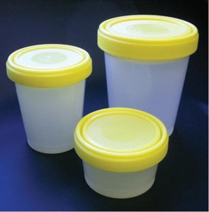 Globe Scientific Screw Cap Histology Containers - CONTAINER, PP, GRAD, W/CAP, 250ML, NS, 100/CS - 6540