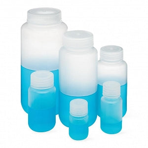 Globe Scientific Inc Diamond RealSeal Clear Wide Mouth Round Polypropylene Bottles - Diamond RealSeal Wide Mouth Round Polypropylene Bottle with Polypropylene Cap, 125 mL - 7000125