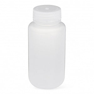 Globe Scientific Inc Diamond RealSeal Clear Wide Mouth Round Polypropylene Bottles - Diamond RealSeal Wide Mouth Round Polypropylene Bottle with Polypropylene Cap, 250 mL - 7000250