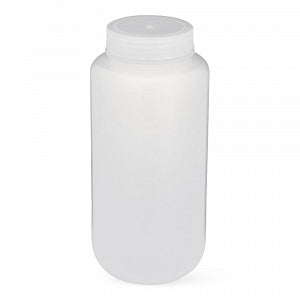 Globe Scientific Inc Diamond RealSeal Clear Wide Mouth Round Polypropylene Bottles - Diamond RealSeal Wide Mouth Round Polypropylene Bottle with Polypropylene Cap, 1000 mL - 7001000