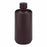 Globe Scientific Inc Diamond RealSeal Amber Narrow Mouth Boston Round HDPE Bottles - Diamond RealSeal Amber Narrow Mouth Boston Round HDPE Bottle with Polypropylene Closure, 500 mL - 7060500AM