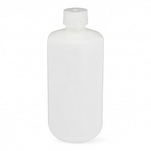 Globe Scientific Inc Diamond RealSeal Narrow Mouth Boston Round HDPE Bottles - Diamond RealSeal Translucent Narrow Mouth Boston Round HDPE Bottle with Polypropylene Closure, 500 mL - 7060500