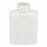 Globe Scientific Inc Diamond RealSeal Wide Mouth Rectangular HDPE Bottles - Diamond RealSeal Wide Mouth Rectangular HDPE Bottle with Polypropylene Cap, 1000 mL - 7101000