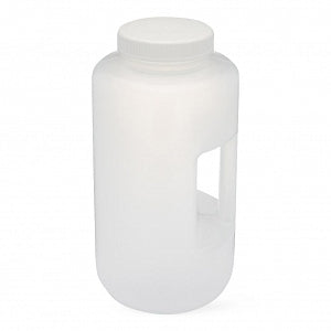 Globe Scientific Inc Diamond RealSeal Large-Format Wide-Mouth Round Bottles - Diamond RealSeal Large Format Wide Mouth Round Polypropylene Bottle with Handle and Polypropylene Closure, For -40° to 121°C, 4 L - 7154000