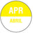 Label Paper Permanent Apr Abril White And Yellow 1000 Per Roll