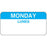 Label Paper Permanent Monday Lunes 2" X 1" White With Blue 1000 Per Roll