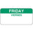 Label Paper Permanent Friday Viernes 2" X 1" White With Green 1000 Per Roll