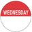 Label Paper Permanent Wednesday White And Red 1000 Per Roll