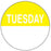 Label Paper Permanent Tuesday White And Yellow 1000 Per Roll