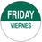 Label Paper Permanent Friday Viernes Green 1000 Per Roll