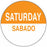 Label Paper Permanent Saturday Sabado Orange 1000 Per Roll