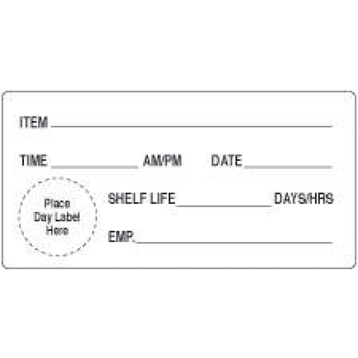 Label Paper Permanent Item___ 4" X 2" White 500 Per Roll