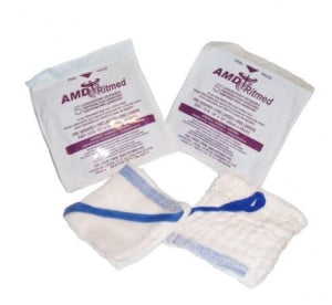 AMD-Ritmed Prewashed Laparotomy Sponges - Laparotomy Gauze Sponge, Sterile, Pre-Washed, 4-Ply, 12" x 12" - 1505