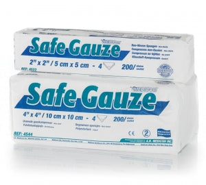 AMD-Ritmed SafeGauze Premium Sponges with Diamond Aperture - Safe Gauze Gauze Sponge, Nonsterile, 4-Ply, 4" x 4" - 4544