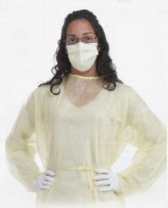 AMD-Ritmed Isolation Gowns - Assure Wear Isolation Gown, with Cuff, Yellow, Size Regular - A8009-B-CUFF