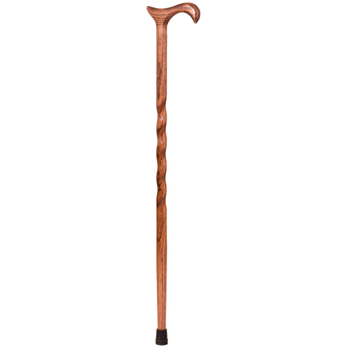 Brazos Walking Sticks Twisted Oak Derby Cane Contains Latex — Grayline Medical 4078