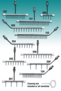 Drummond Scientific Stainless Steel Manifold f / Microtest Plate - MANIFOLD, 384 WELL PLATE 16 BENT - 3-000-104