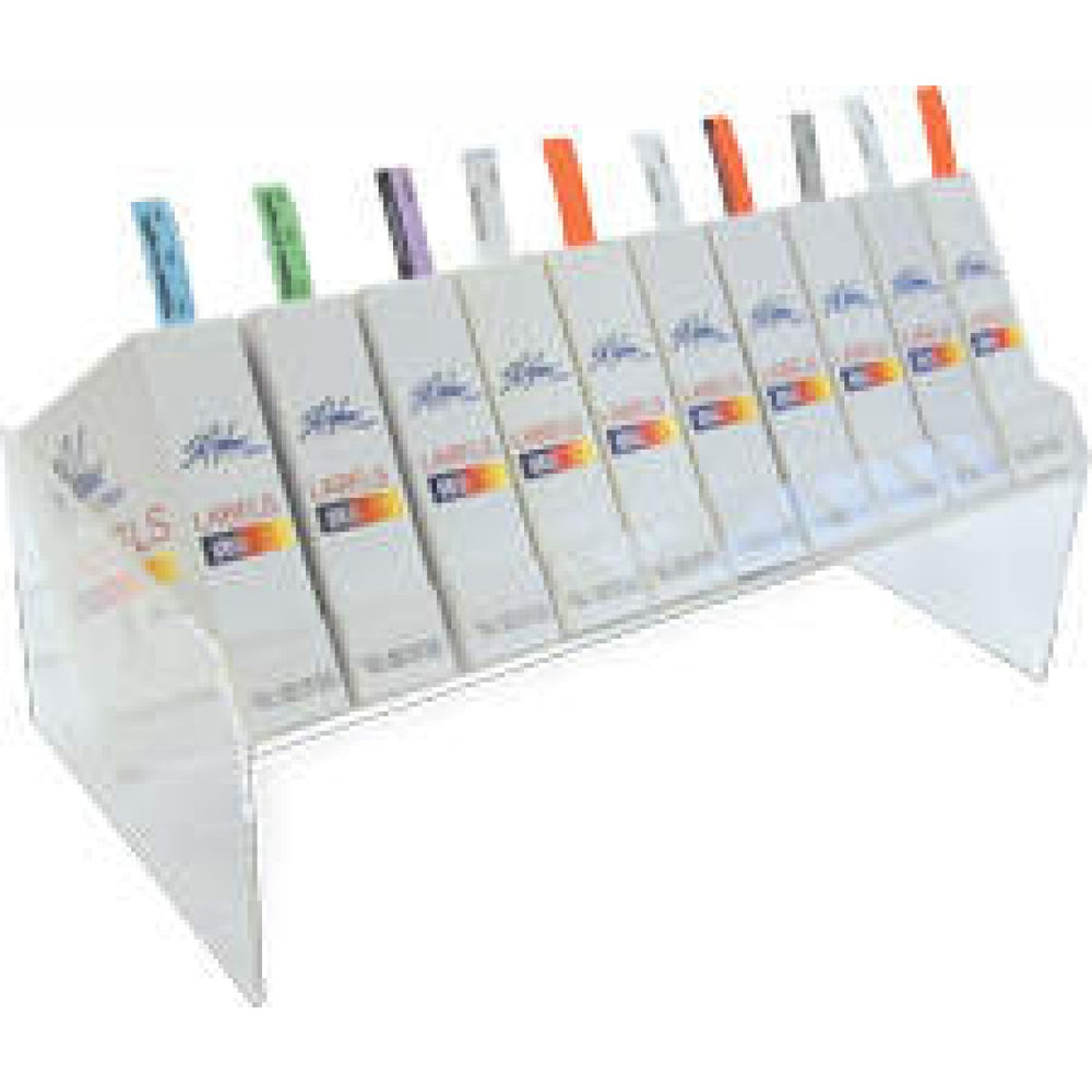 Dispenser Holds 10 Label Boxes Plastic 13-1/8 X 4-3/4 X 4-1/2 Clear 1 Per Each