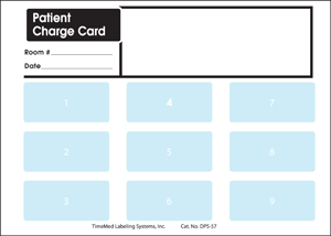 Label Patient Charge Card Paper 7" X 5" White 250 Per Box