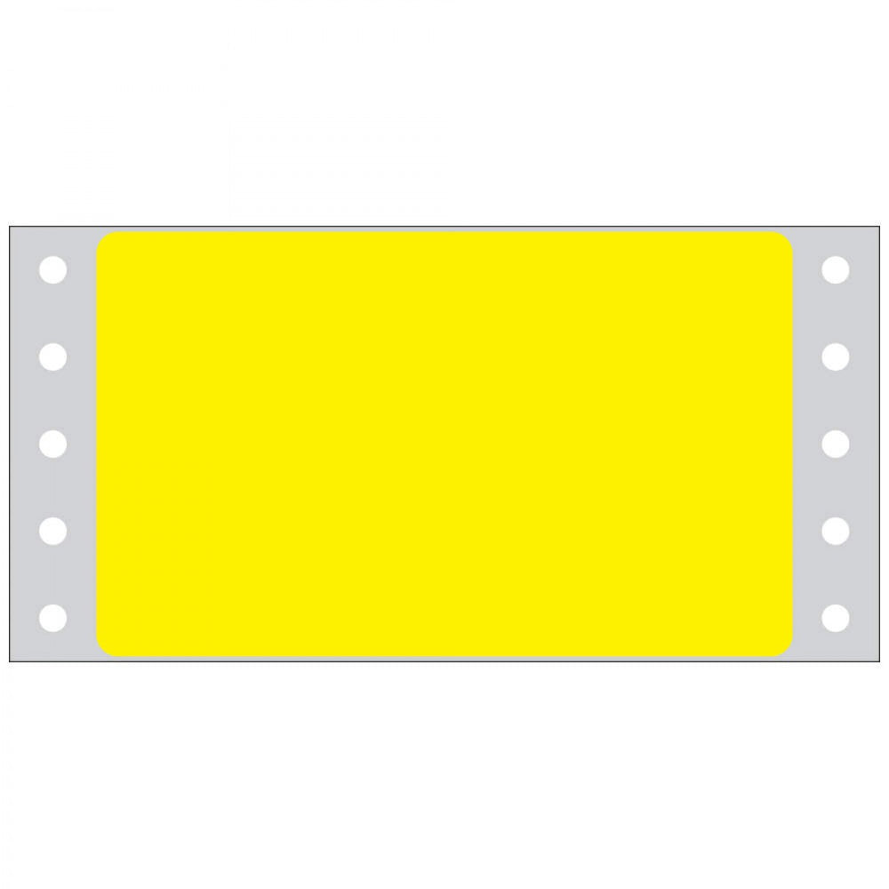 Label Dot Matrix Paper Permanent 4" X 2 7/16" Yellow 2500 Per Box