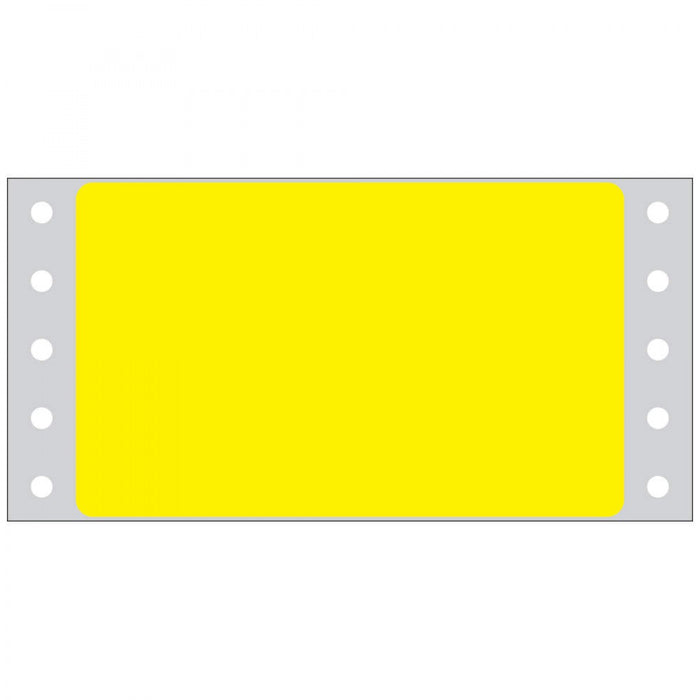 Label Dot Matrix Paper Permanent 4" X 2 7/16" Yellow 2500 Per Box