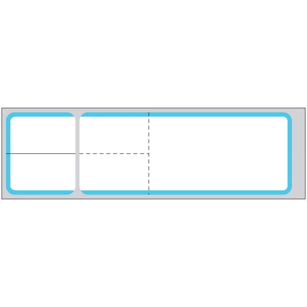 Label Misys/Sunquest Direct Thermal Ir Paper Permanent 3" Core 4 1/8" X 1 3/16" White With Blue 4300 Per Roll, 2 Rolls Per Box