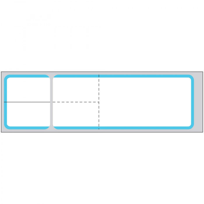 Label Misys/Sunquest Direct Thermal Ir Paper Permanent 3" Core 4 1/8" X 1 3/16" White With Blue 4300 Per Roll, 2 Rolls Per Box